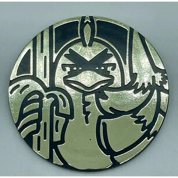 Pokemon Silver Tempest Galarian Sirfetch'd Plastic Gold‎ Coin See Notes - Picture 1 of 3